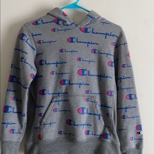 Boys champion hoodie (grey) Size M